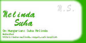 melinda suha business card